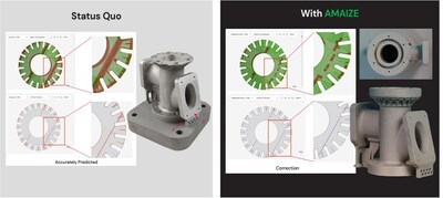 1000 Kelvin's software acts as an autocorrect copilot for 3D printing. By using a physics-informed AI, AMAIZE automatically identifies and corrects issues in a print file without altering the original design to achieve a perfect part the first time it is printed. 1000 Kelvin's software acts as an autocorrect copilot for 3D printing. By using a physics-informed AI, AMAIZE automatically identifies and corrects issues in a print file without altering the original design to achieve a perfect part the first time it is printed.